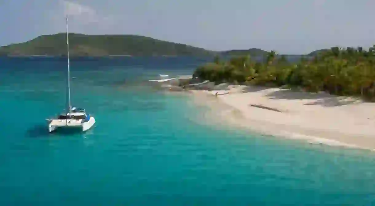 Set sail to uninhabited beauties like Sandy Cay in the British Virgin Islands