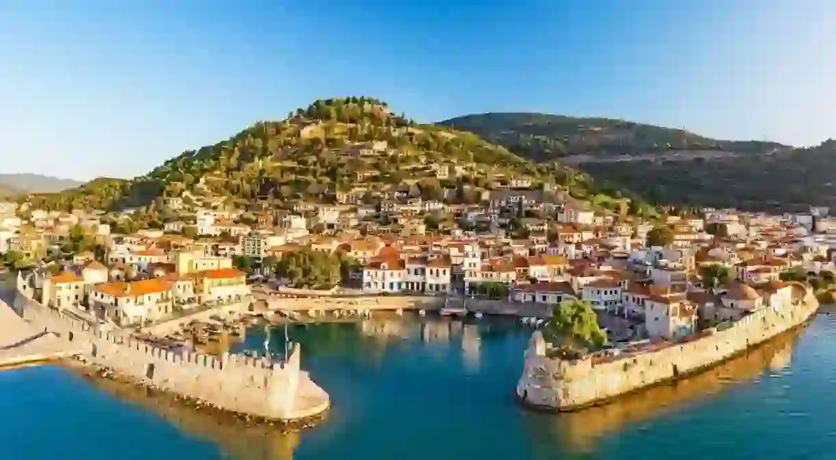 Nafpaktos, Greece, is known for its Venetian port and fortress