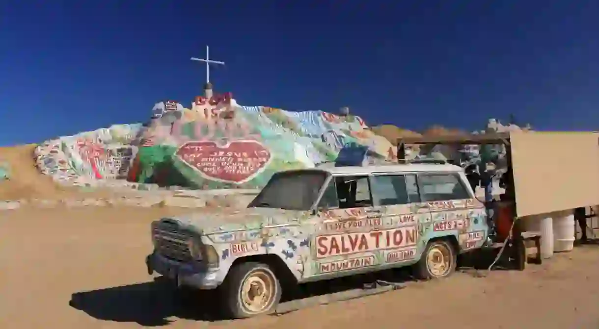 Salvation Mountain, a folk art installation in the California desert