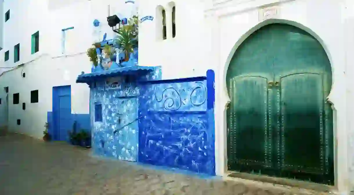 Asilah, Morocco Painted walls in the medina