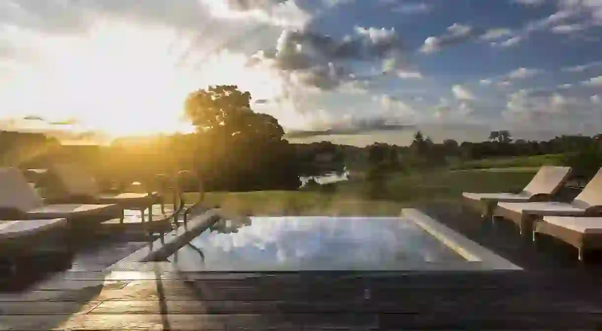 Who wouldnt want a soak in an infinity pool, with that view of the Yorkshire Dales?