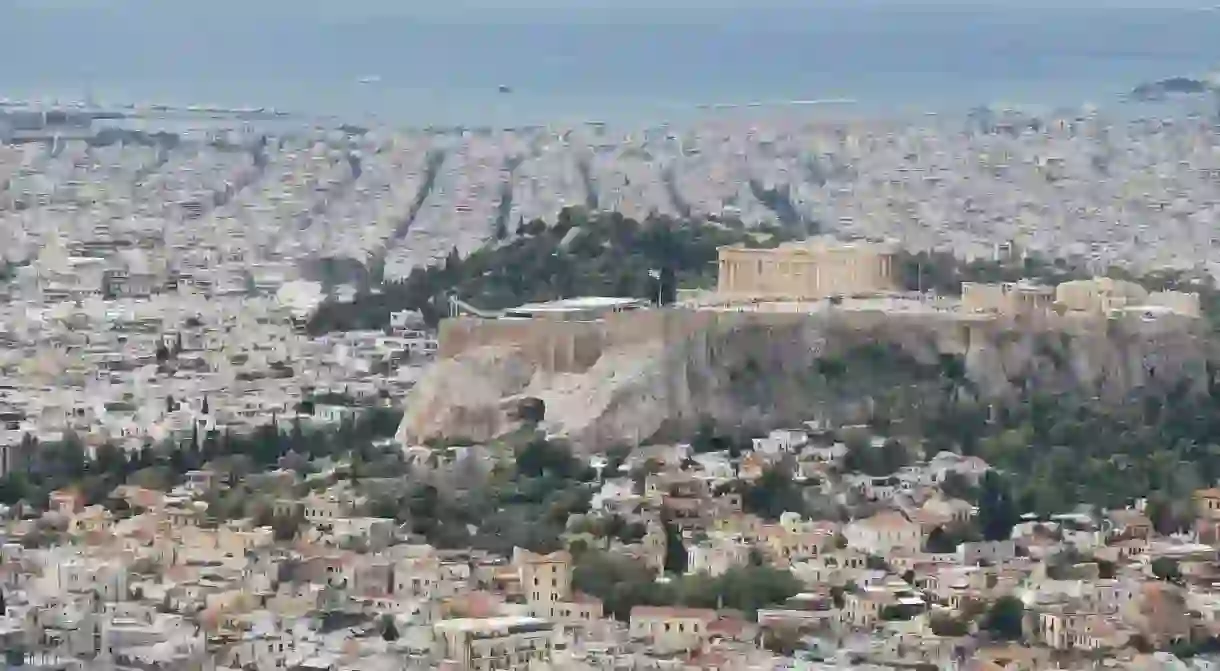 The ancient ruins of the Acropolis in Athens