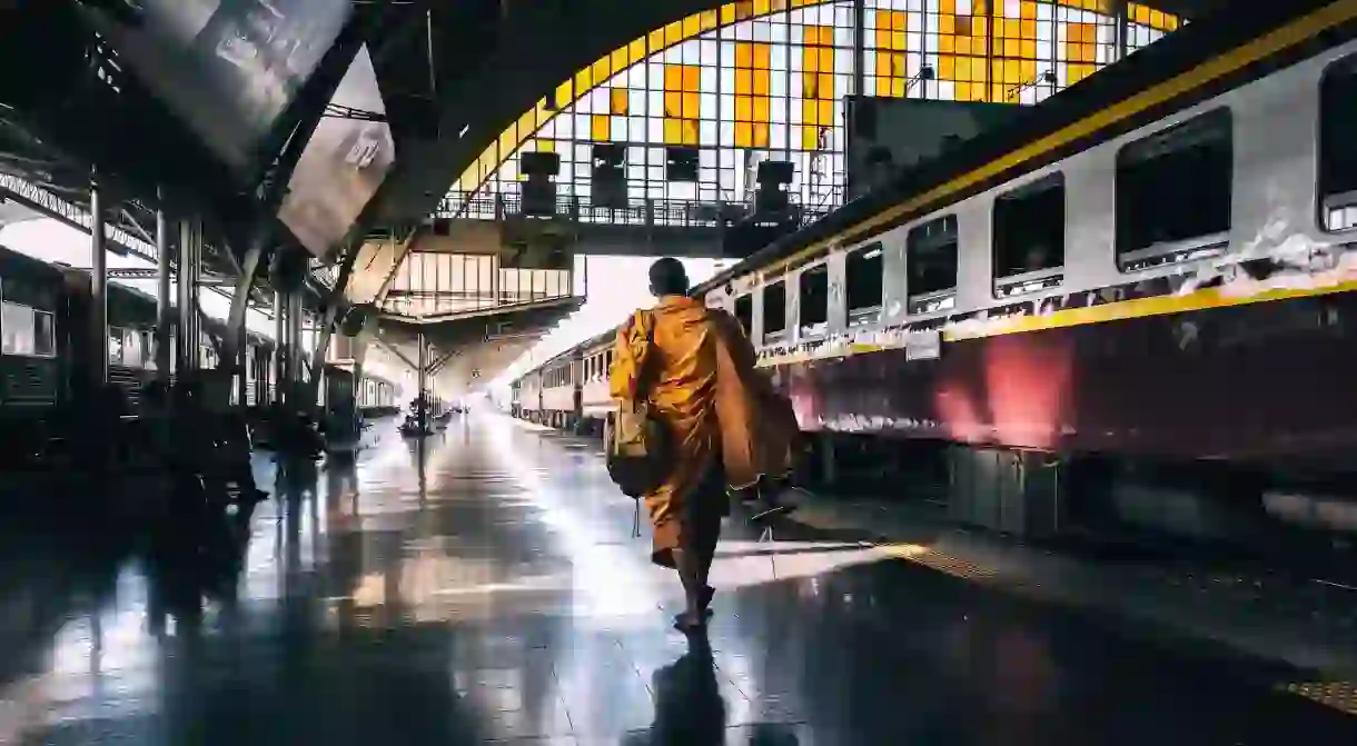 Bangkoks beautiful old train station is the first and last stop on our Thailand to Laos trip