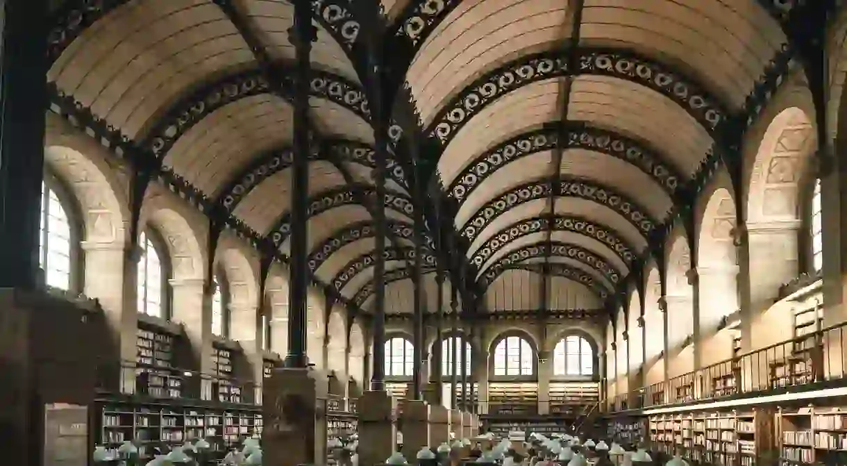 The famous Sorbonne Library in Paris