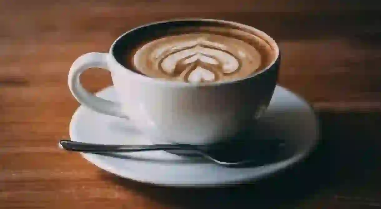 Cappuccino on a saucer