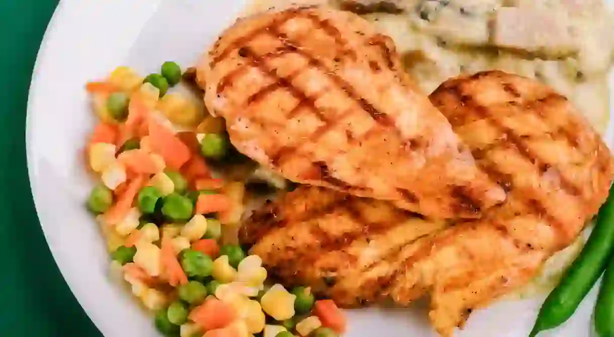 Grilled chicken and sides