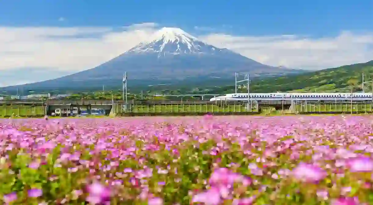 No trip to Japan is complete without riding the Shinkansen (bullet train) and seeing Mount Fuji up close