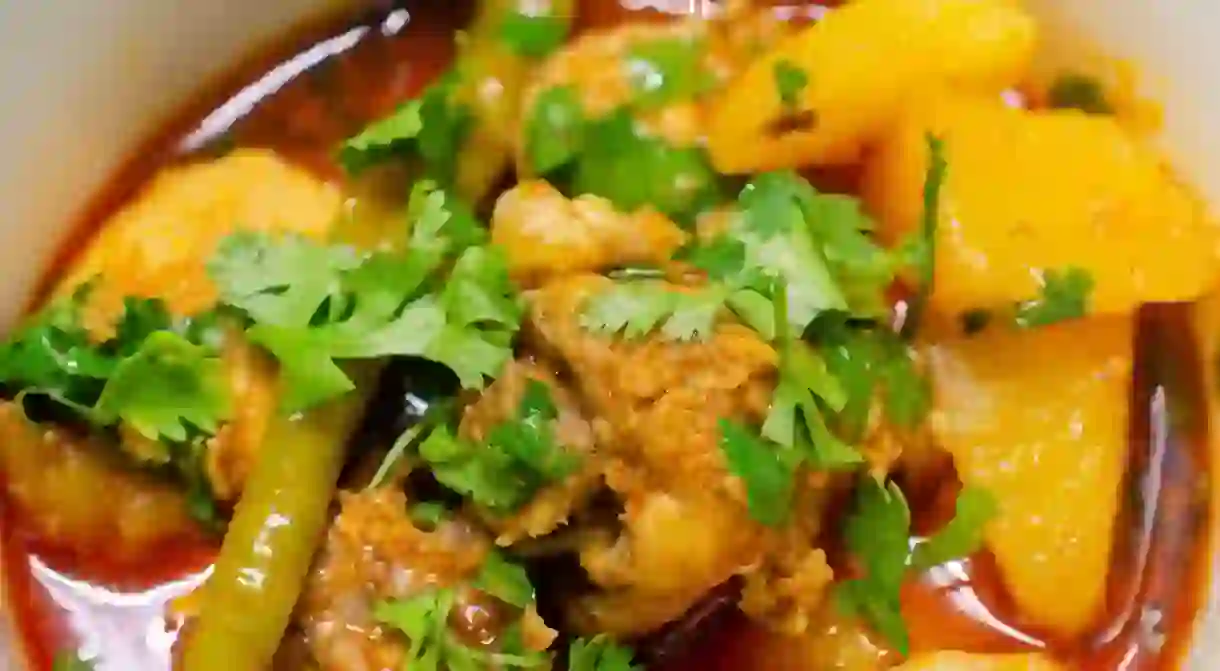 Mutton potato curry, a Pakistani dish