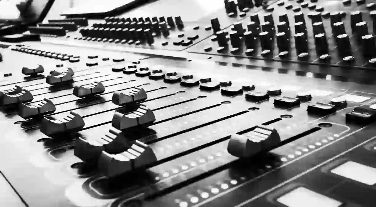 The mixer, music studio