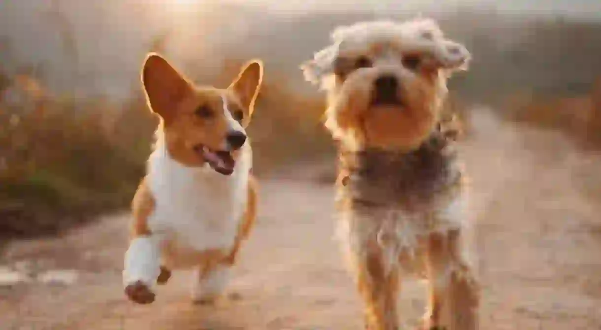 Dogs running