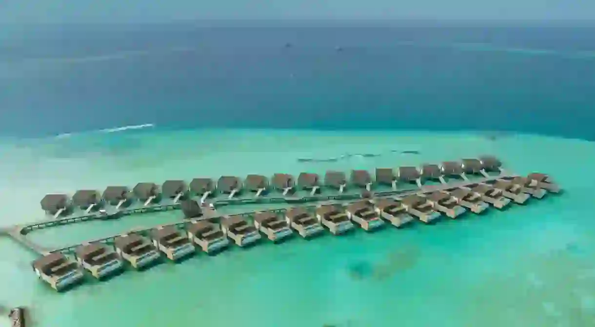 A classic view of the Maldives that every visitor expects to find