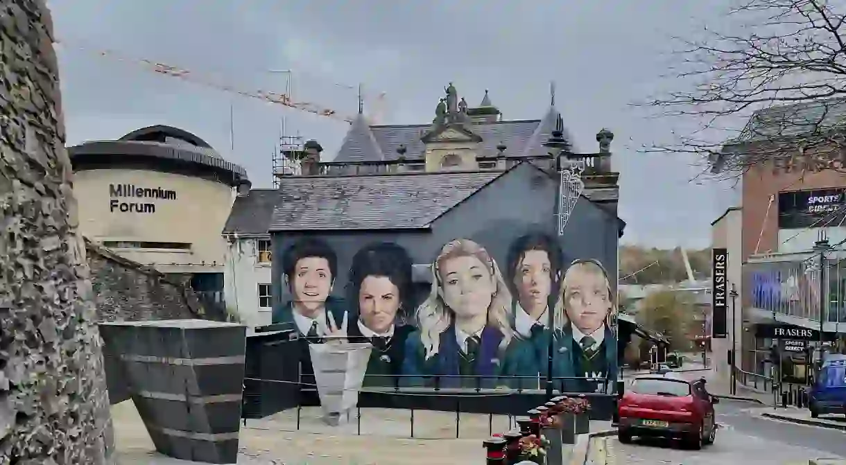 The Derry Girls mural has become a popular attraction in the city