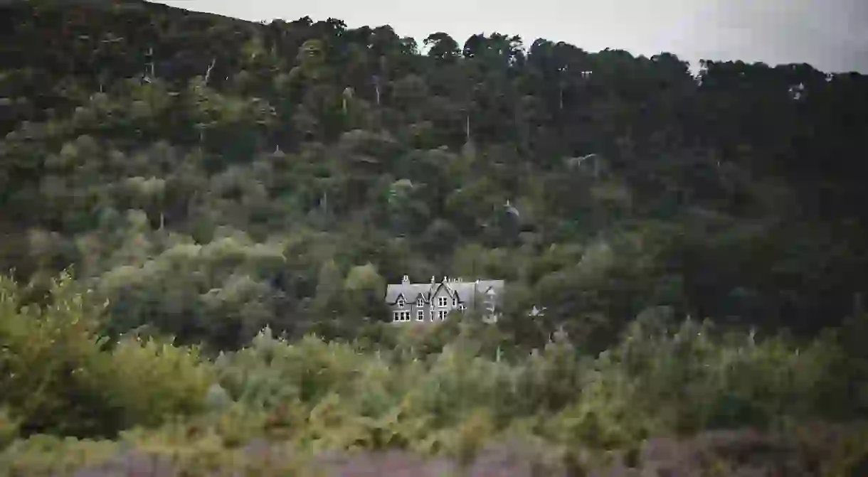 Glenfeshie Cottages nestled in the Scottish forest