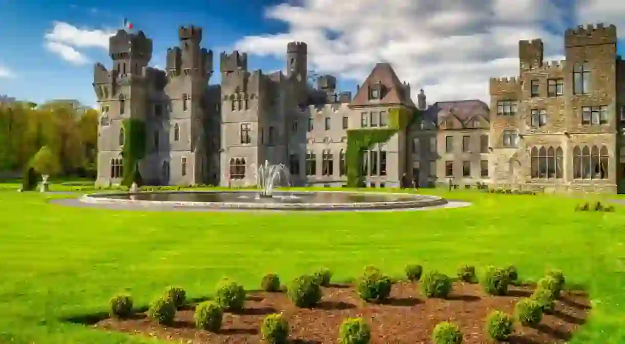 Amazing architecture of the Ashford castle in Co. Mayo, Ireland