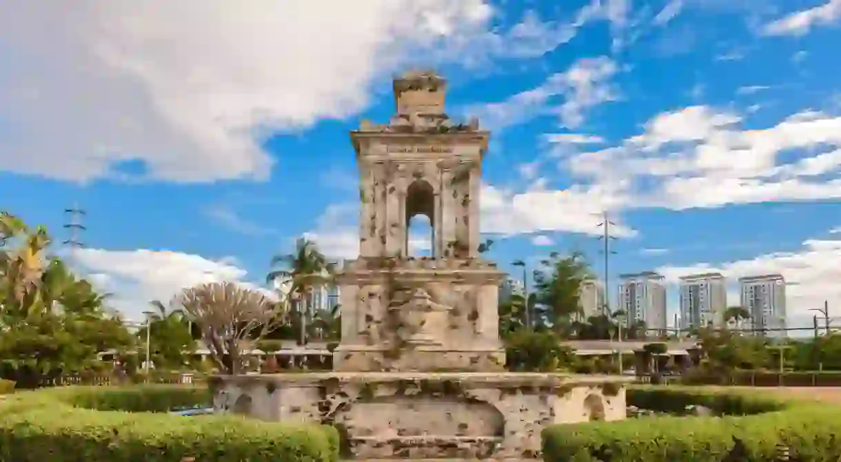 Mactan Shrine, aka Liberty Shrine, a memorial park on Mactan in Lapu Lapu City, Cebu, Philippines.