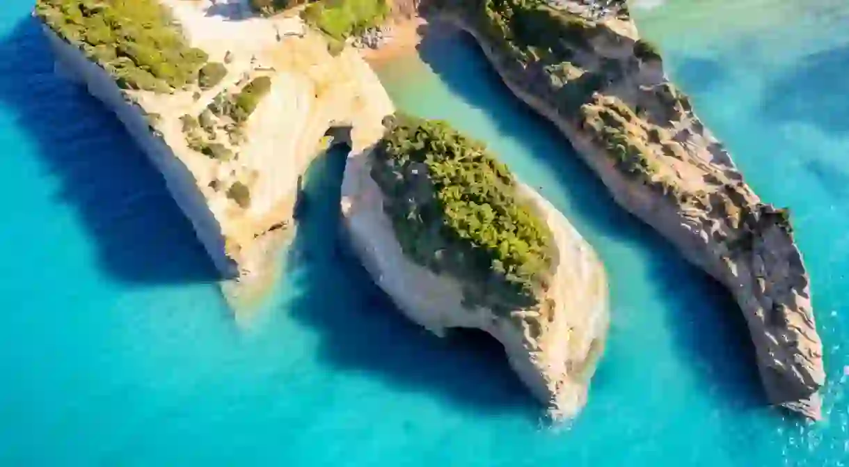 Canal dAmour on Corfu as a center of attraction for many tourists in Corfu