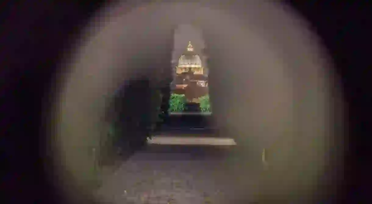 Aventine Keyhole at night