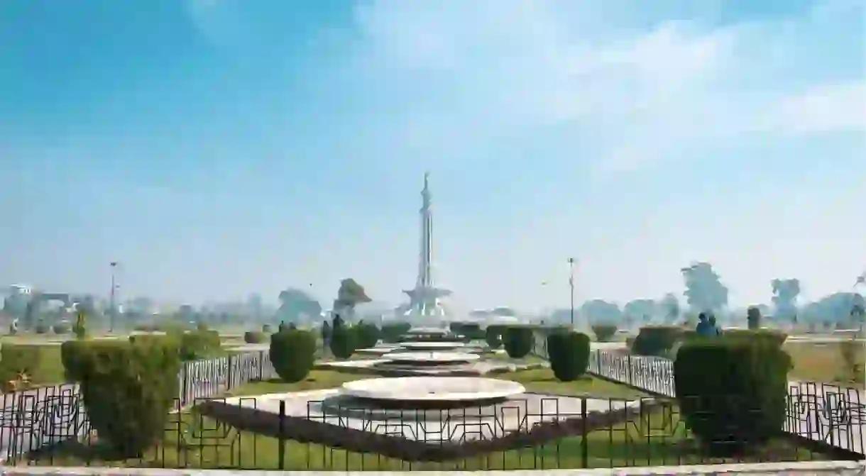 Minar-e-Pakistan, in Lahore, is an iconic monument symbolizing Pakistans independence