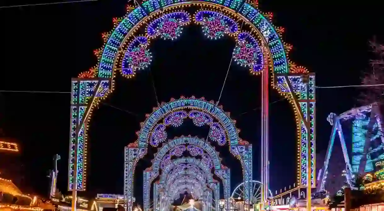 Christmas fair in Hyde park in 2016, London