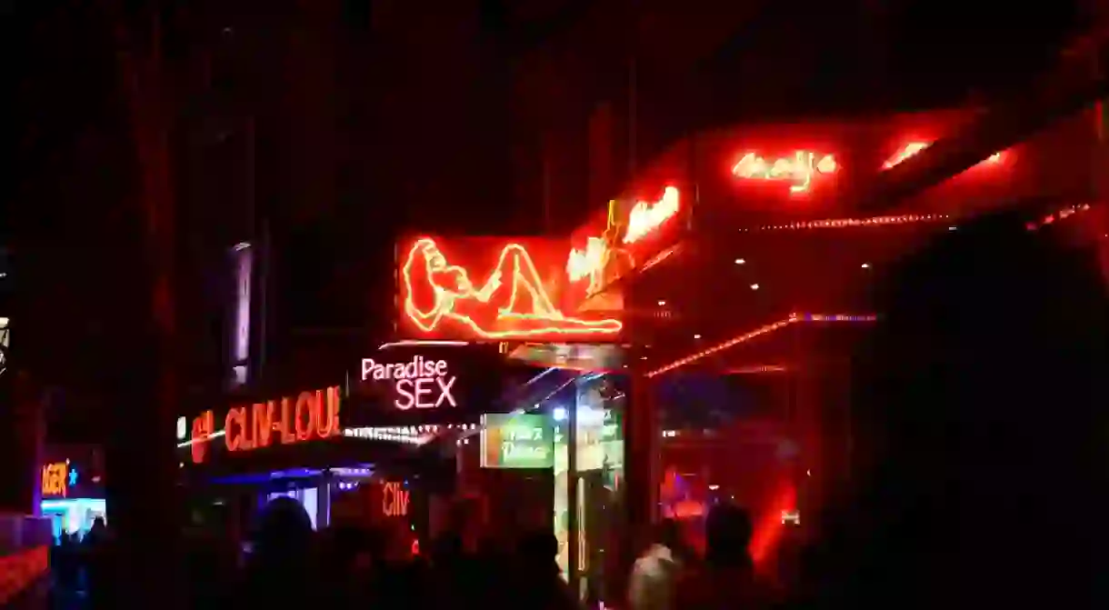 Night life in Reeperbahn Hamburg