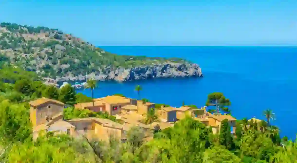 Aerial view of Llucalcari, Mallorca, Spain