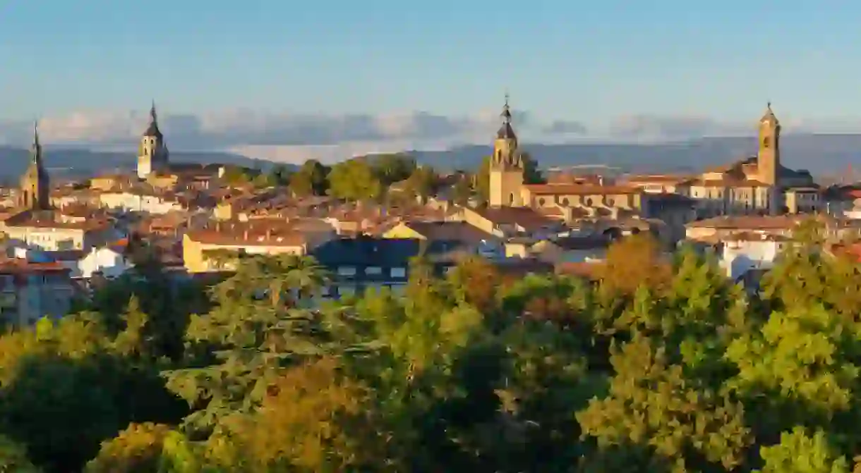 Downtown of Vitoria-Gasteiz at sunset, Basque Country, Spain