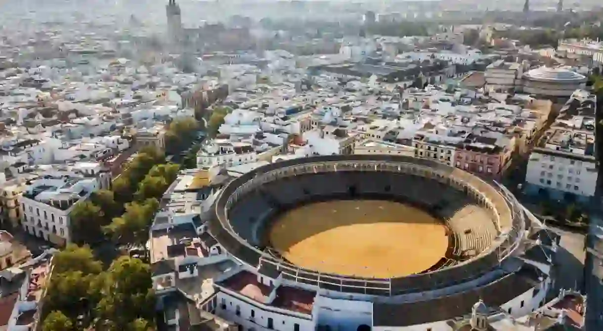 Bullring of the Real Maestranza de Caballería in Sevilla, Andalusia, Spain