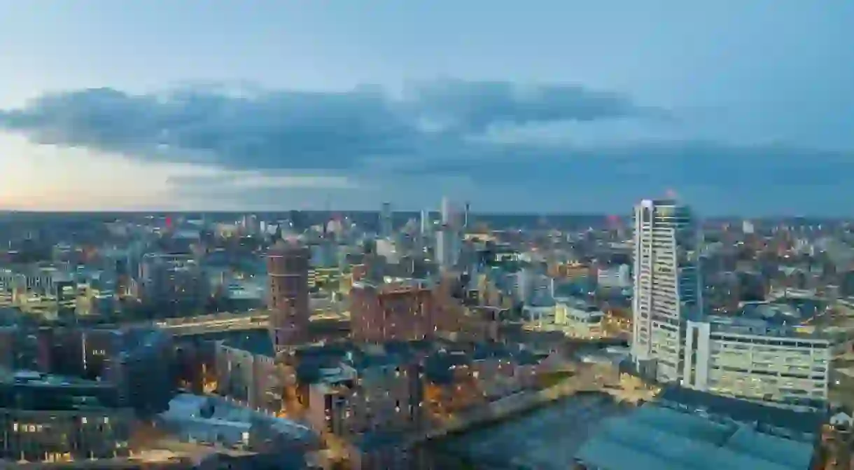 Leeds City Centre Aerial View of the city centre