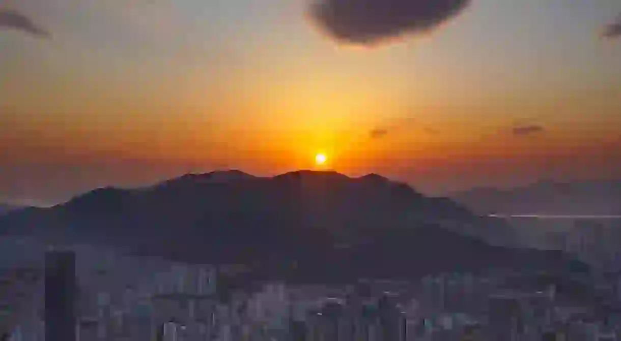 A night view of the Seomyeon area from Hwangnyongsan Mountain