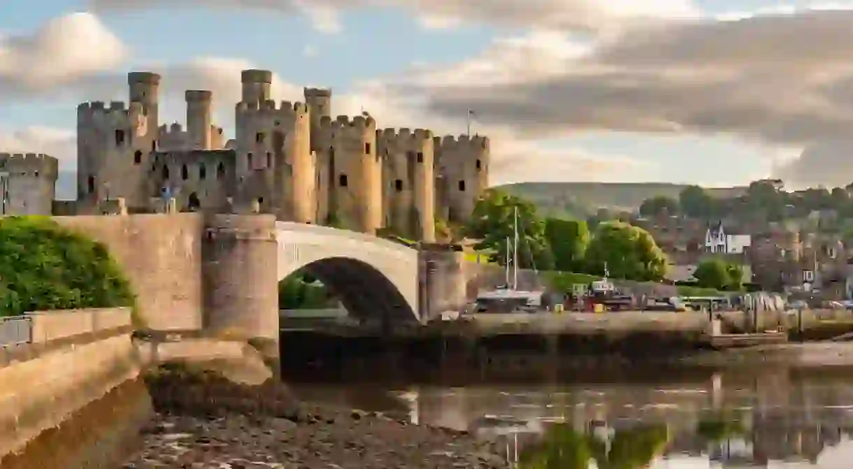 Sunset over the Conwy Estuary and Castle