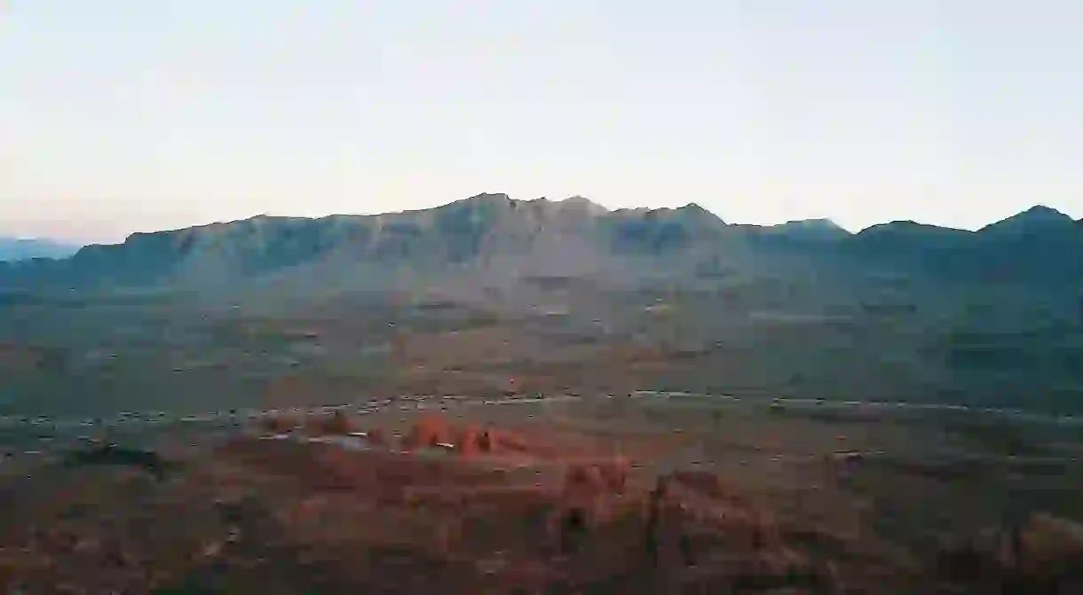 Sunset in the Valley of Fire, Nevada, USA.