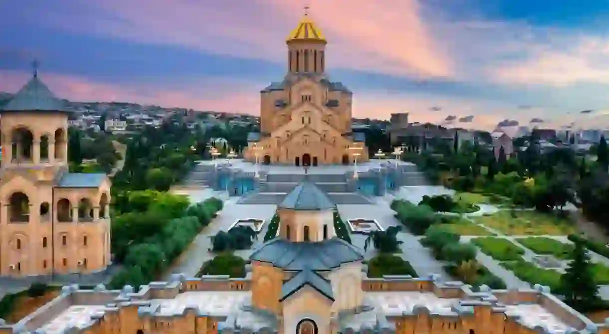 Holy Trinity Cathedral of Tbilisi in Georgia.