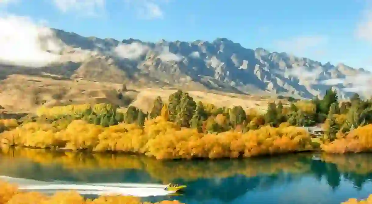 Shooting from Shotover river Queenstown in New Zealand