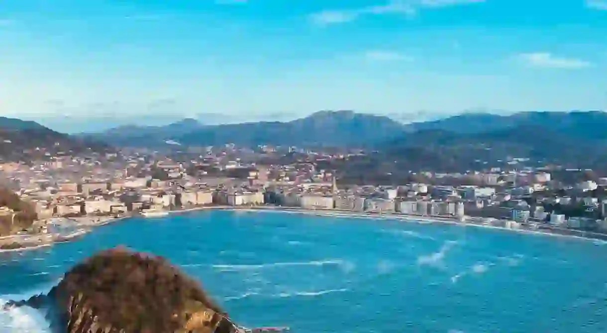 San Sebastián beach views from cliff