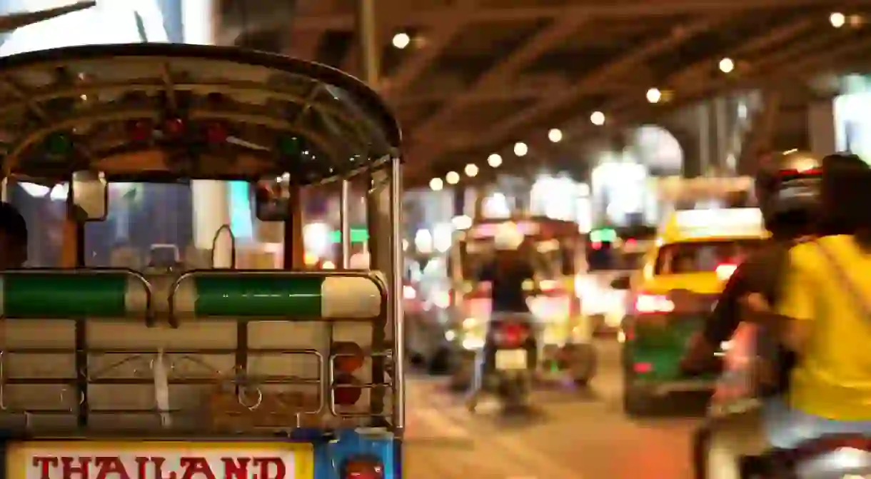 Tuk tuk in Bangkok at night