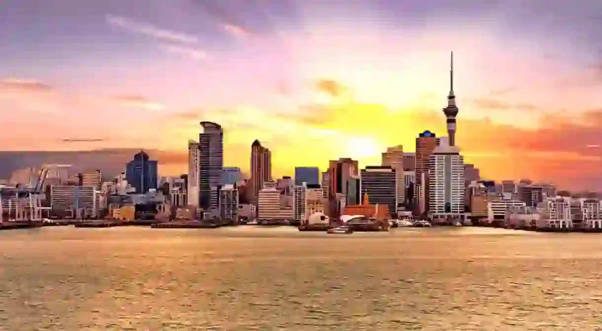 Skyline photo of the biggest city in the New Zealand, Auckland.