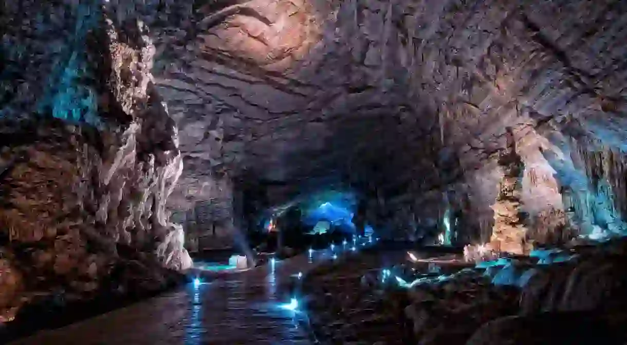 The amazing cave systems of Grutas de Cacahuamilpa, Taxco de Alarcón, Guerrero, México