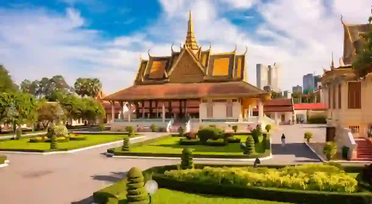 Royal palace in Phnom Penh city in Cambodia