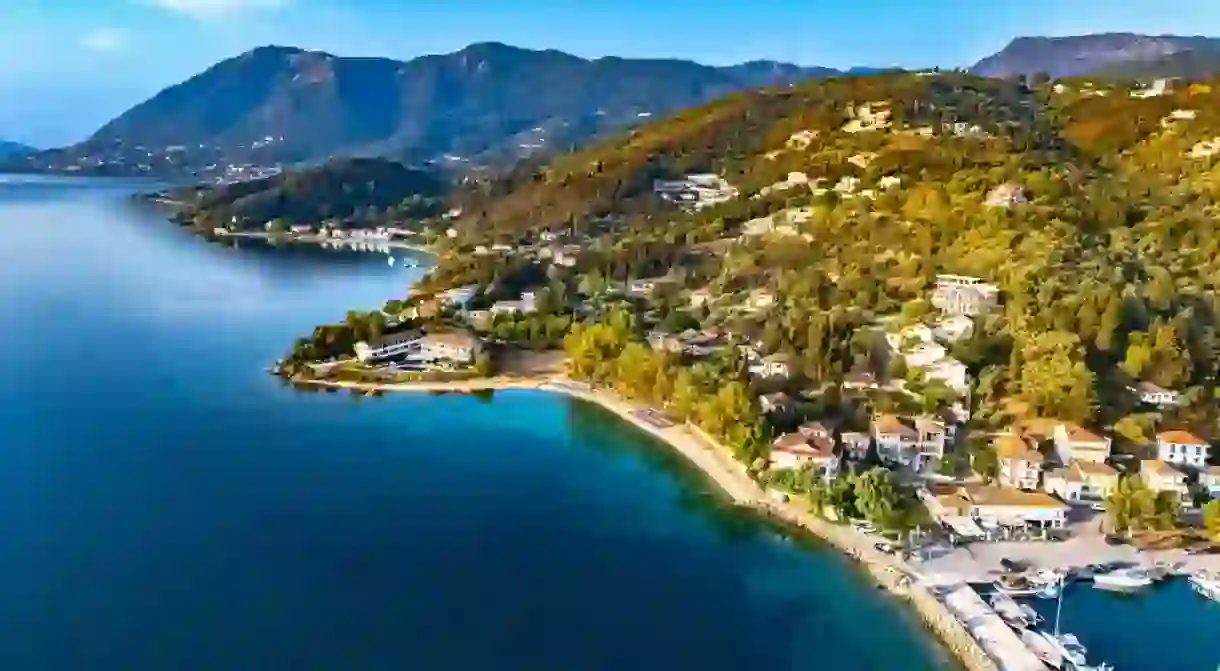 Village of Lygios, near Lefkada City on Lefkada island, Greece.