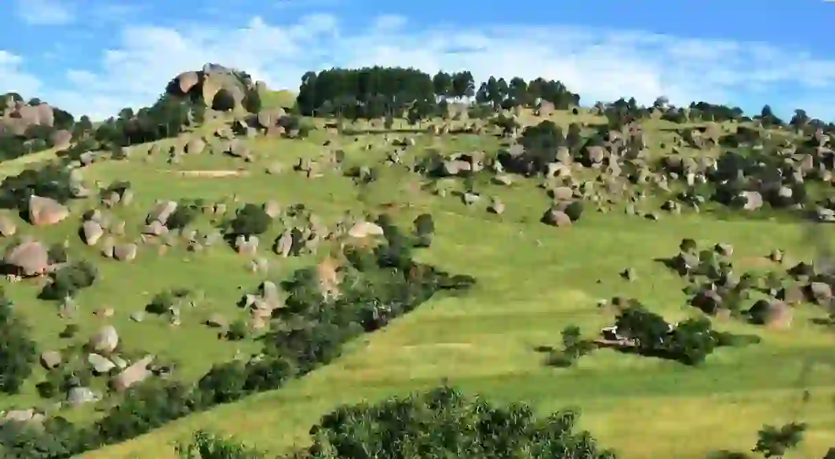 Scene landscape in Swaziland kingdom of Eswatini