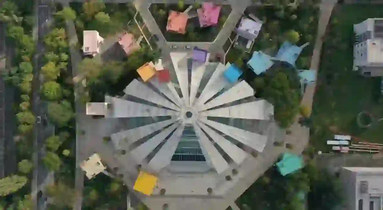 Tirana Albania cityscape drone holiday