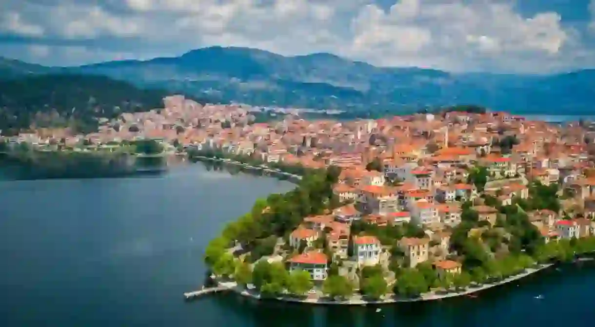 The city of Kastoria and Lake Orestiada