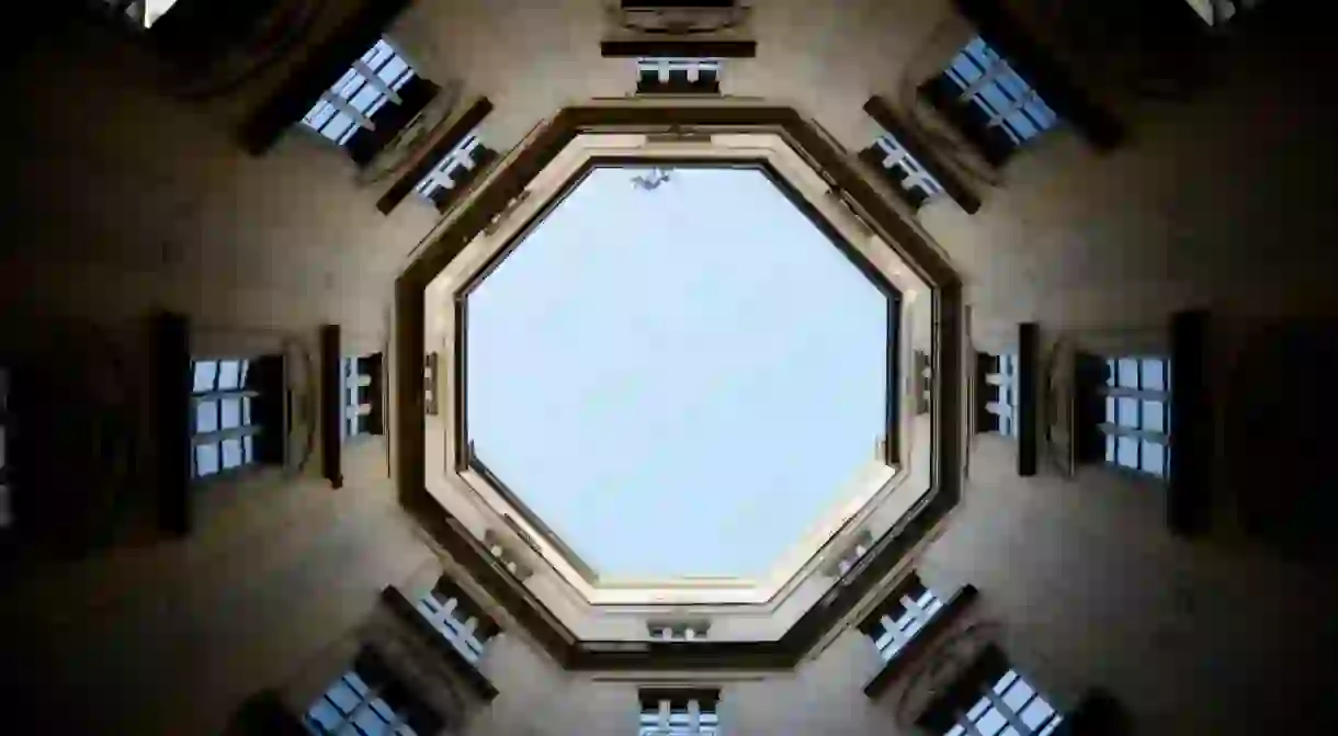 The courtyard architecture in Milan, Corso Magenta