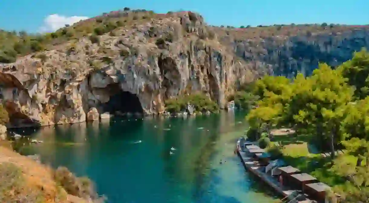 A view over the Lake Vouliagmeni