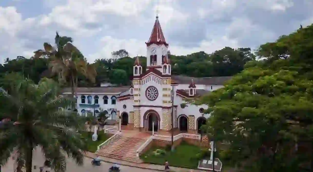 Aerial view of the center of Florence - Caquetá in Colombia
