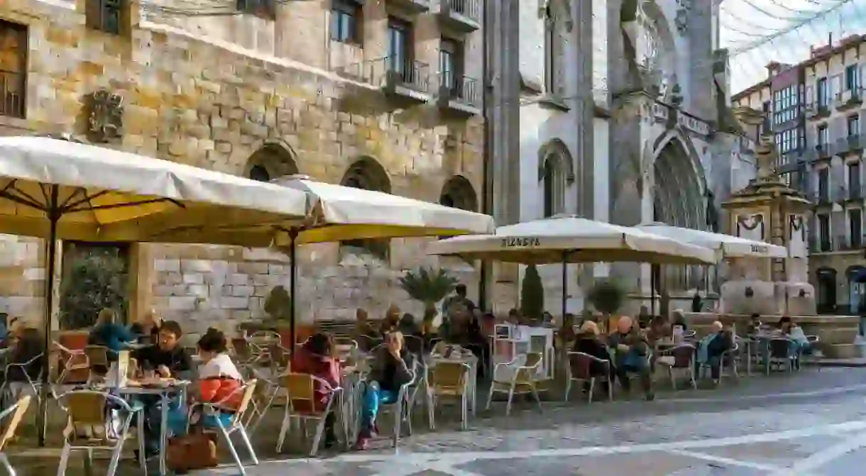 Bilboko Donejakue Katedrala a gothic cathedral in the Old Town of Bilbao, Spain