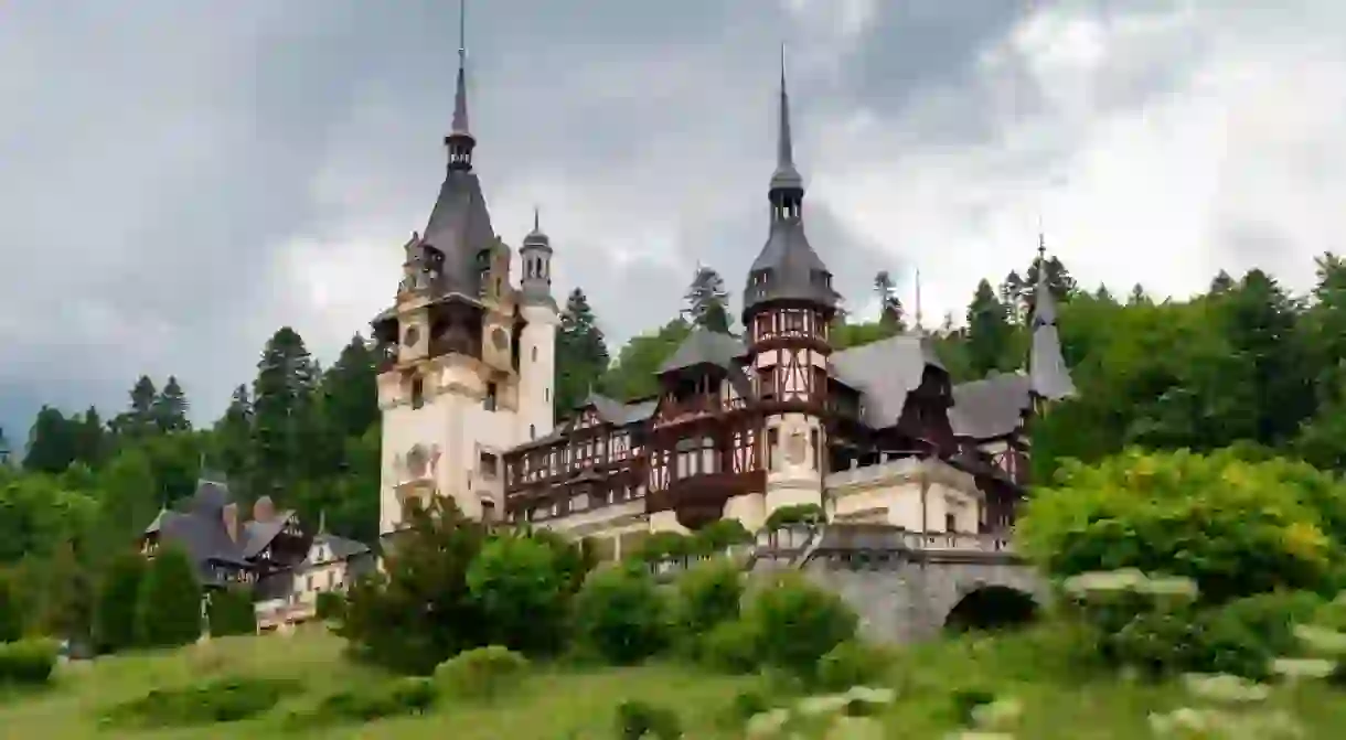 Spectacular Peles Castle situated in Sinaia, Romania.