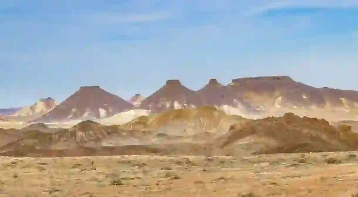 Arid patagonian environment at petrified forest national park, Santa Cruz province, Argentina