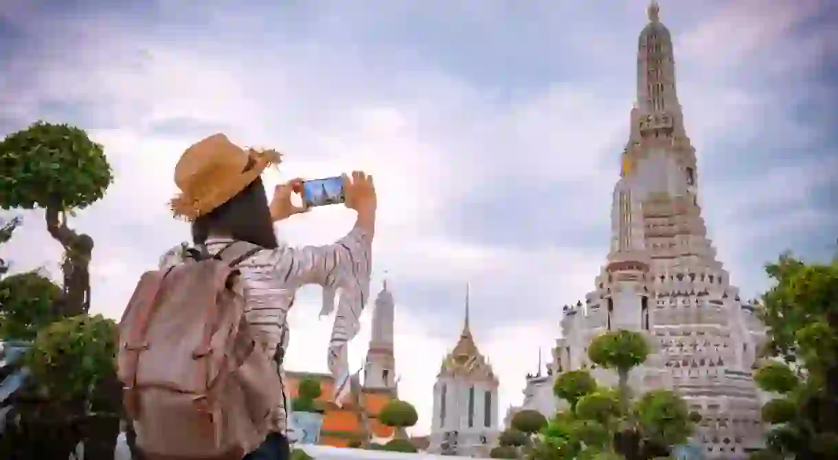 Wat Arun temple on vacation Bangkok Thailand
