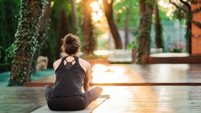 Woman practising meditation yoga – Jacob Lund Photography Store- premium  stock photo